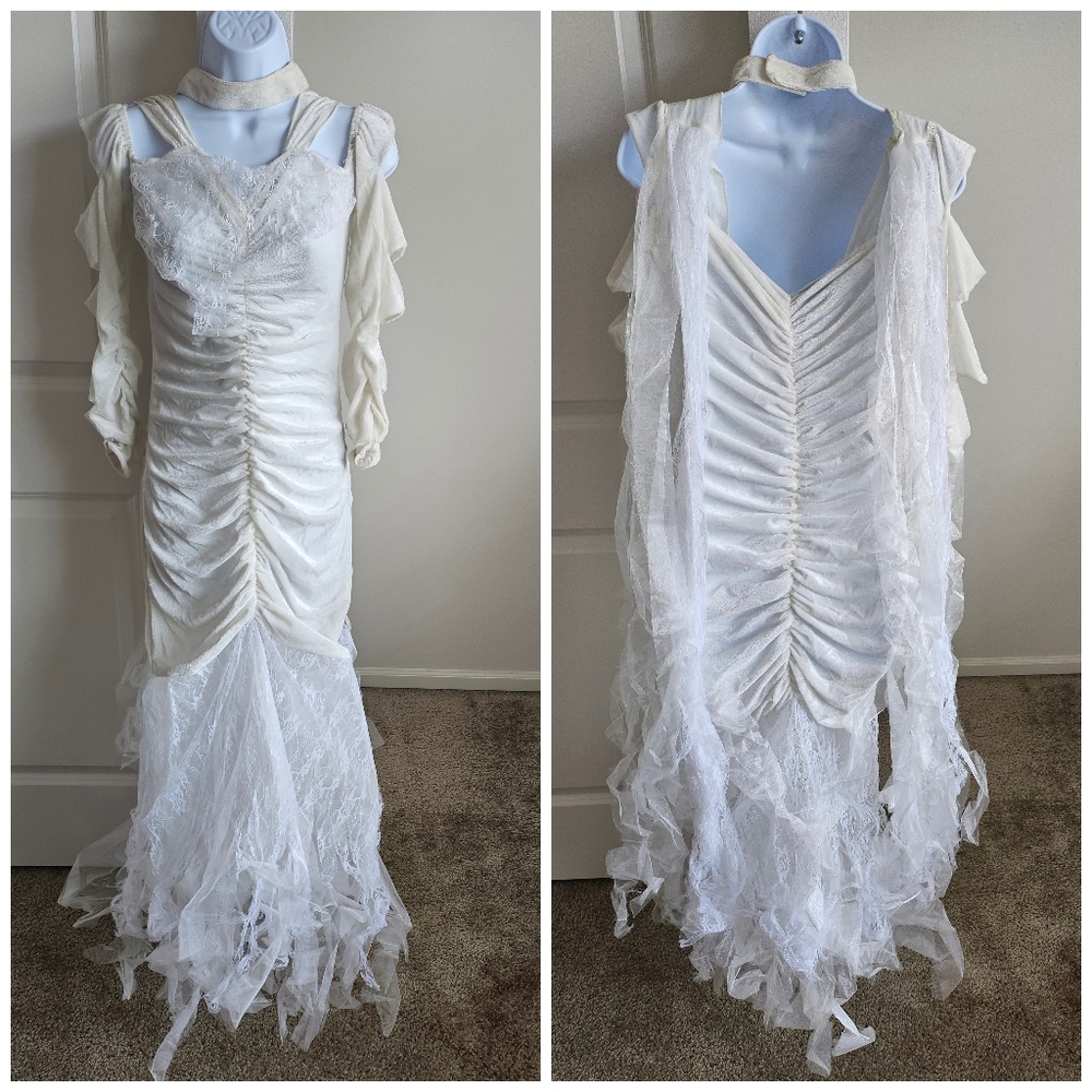 Fun Costumes Bride of Frankenstein Costum, Size Small With Choker